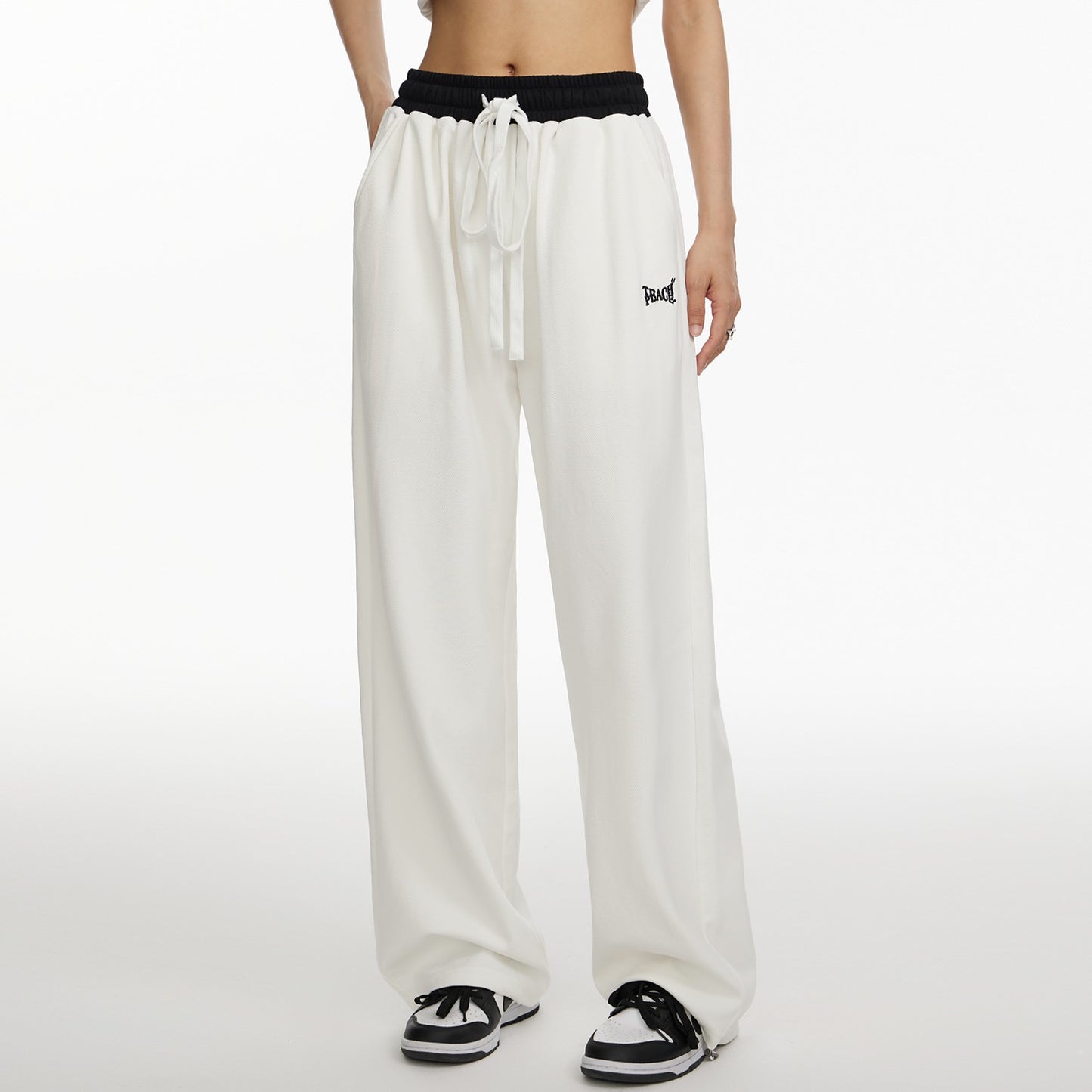 Drawstring Wide-Leg Pants