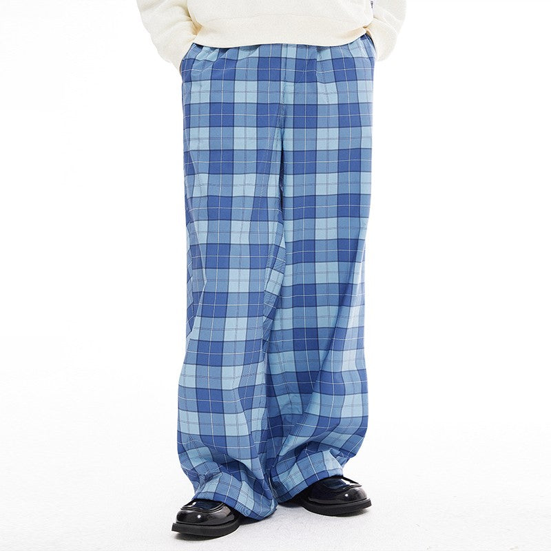 Blaue karierte Hose
