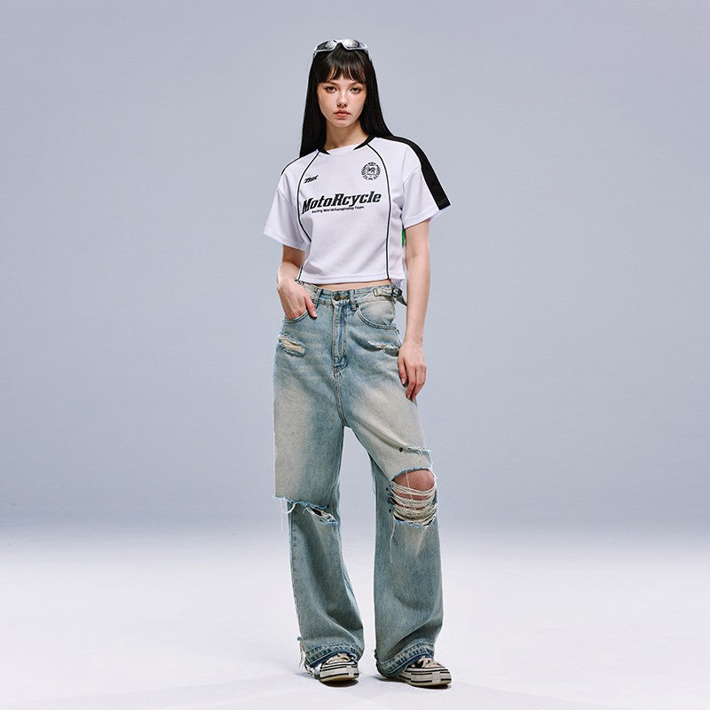 MotoRcycle Racing Crop Top