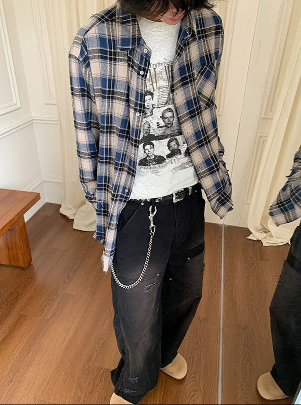 Double Knee Distressed Pants