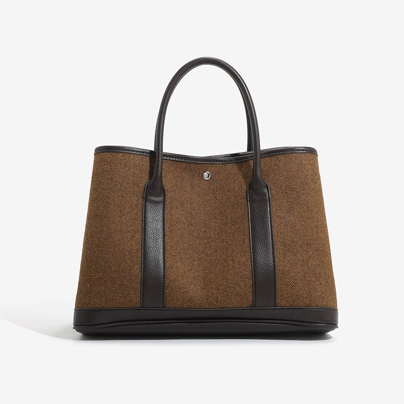 Canvas-Leder-Einkaufstasche