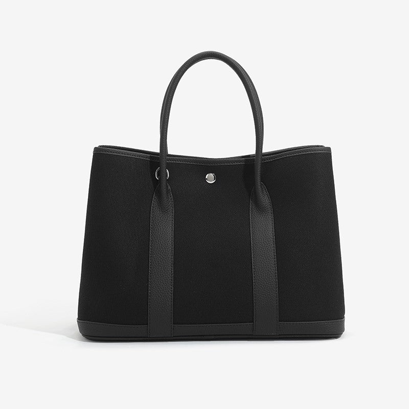 Canvas-Leder-Einkaufstasche