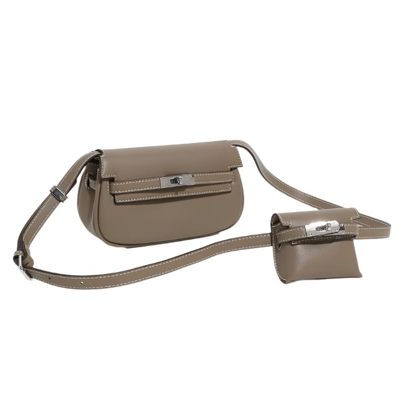 Lock Saddle Crossbody Bag