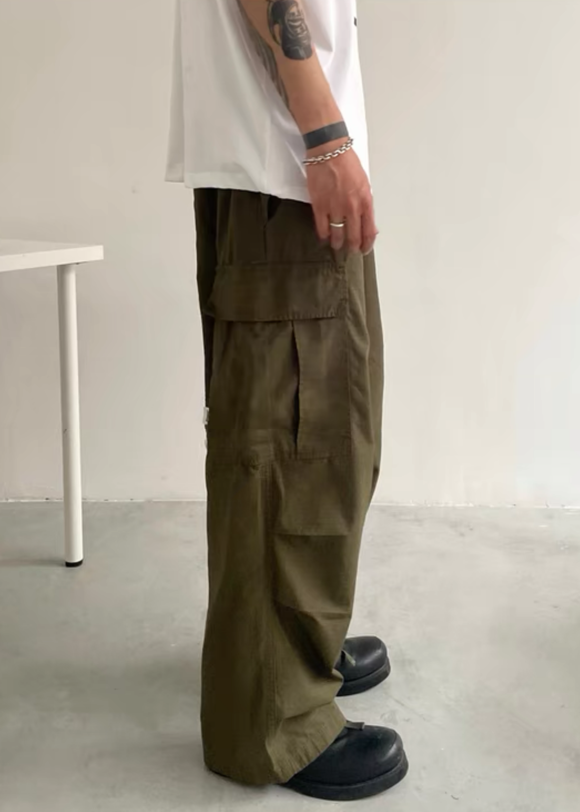 Finn Pleated Cargo Pants