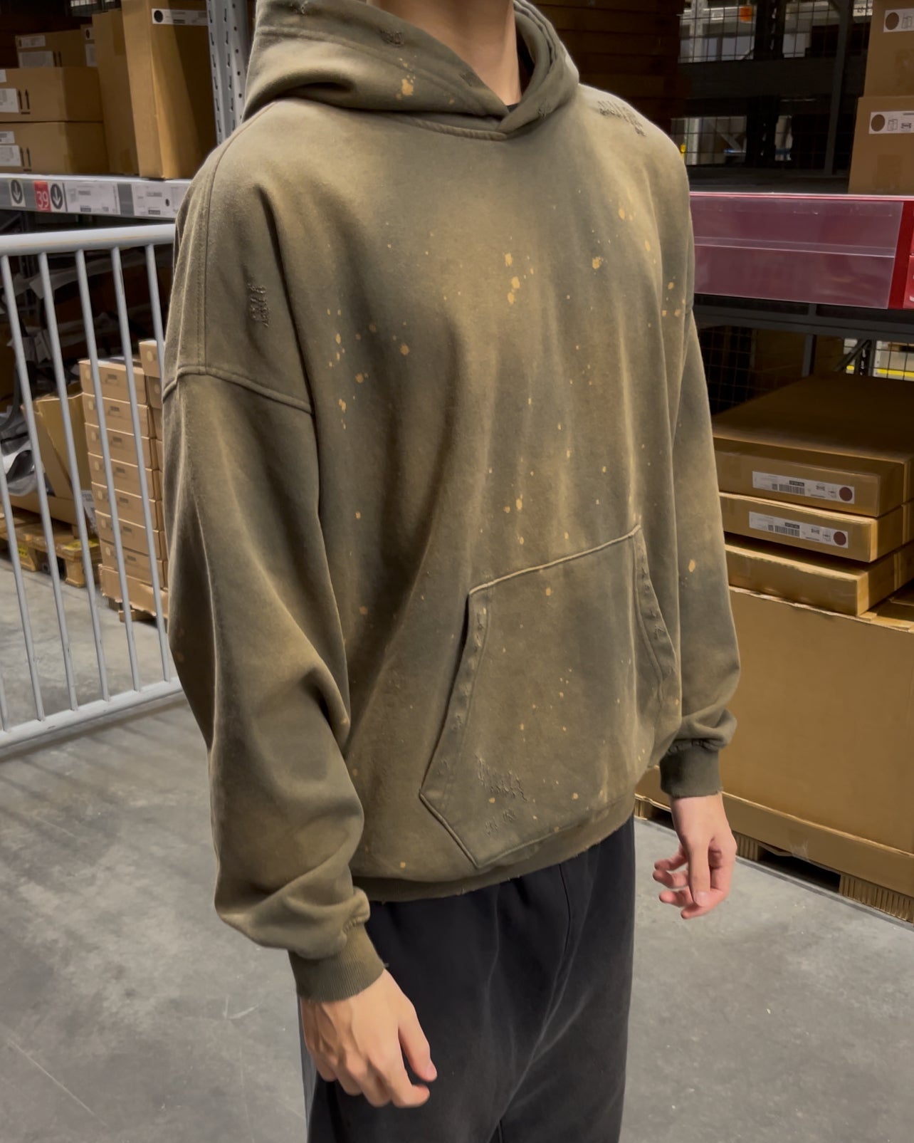 Distressed Box Hoodie