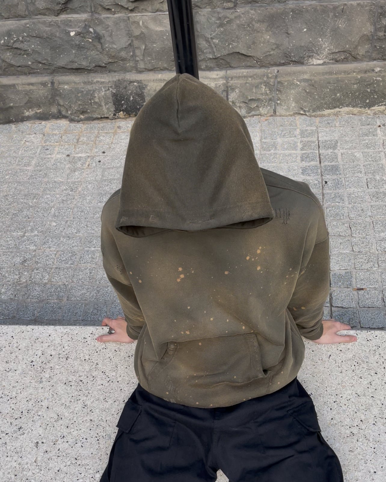 Distressed Box Hoodie