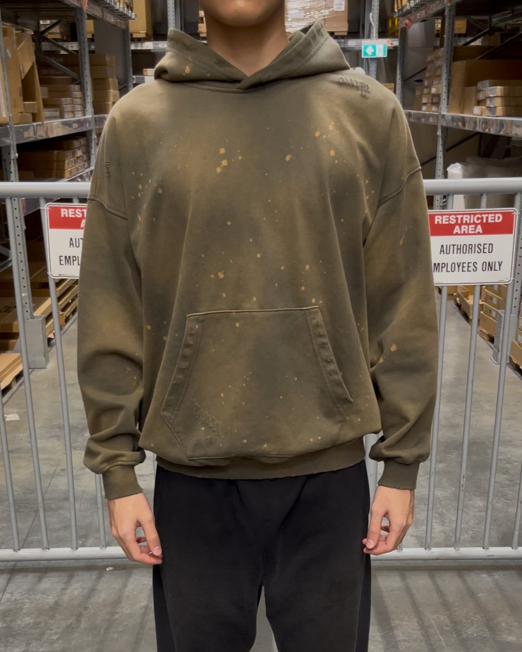 Distressed Box Hoodie