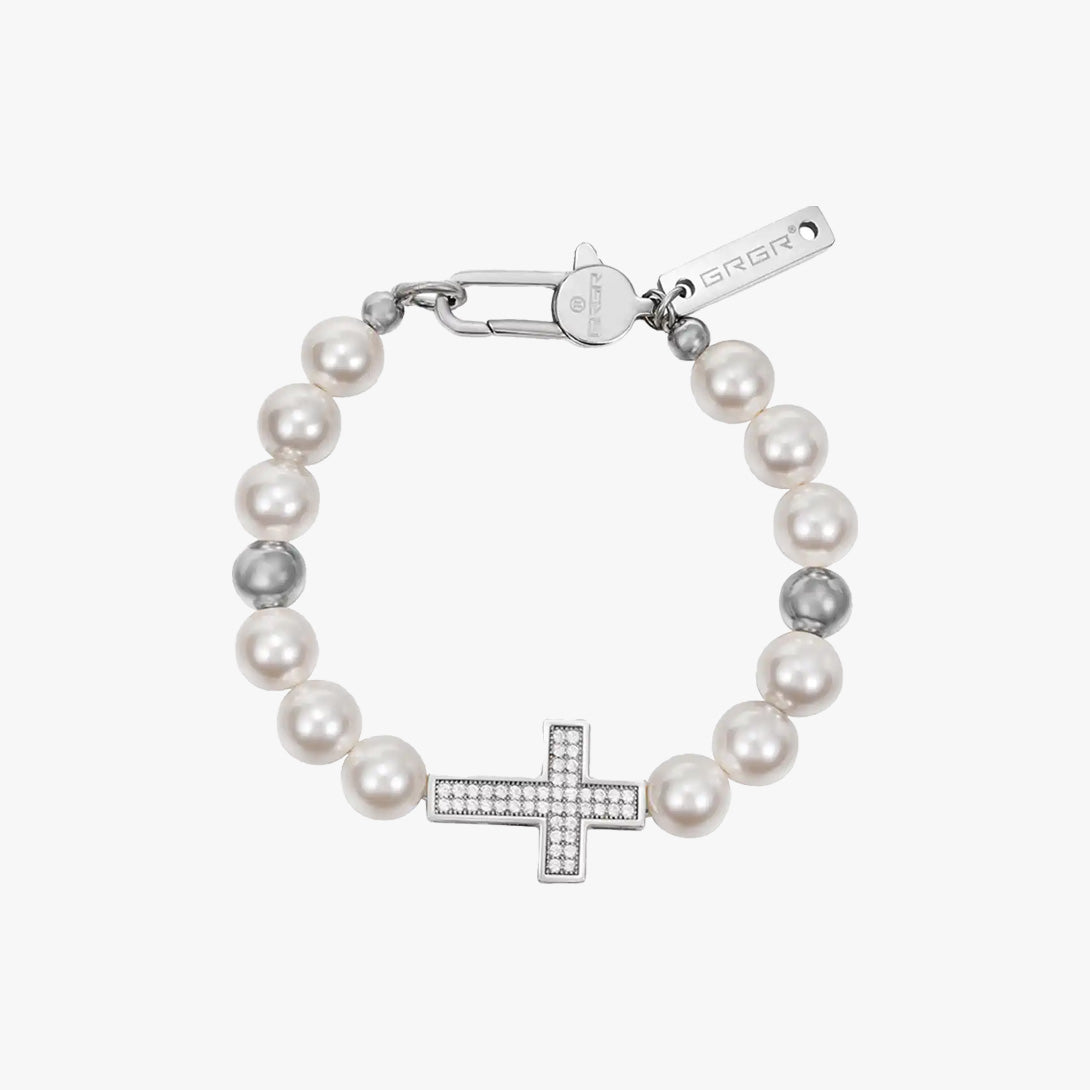 Pearl Cross Bracelet