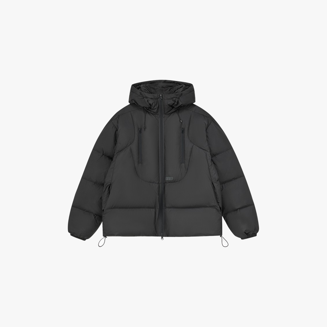 Schwarze isolierte Winterjacke