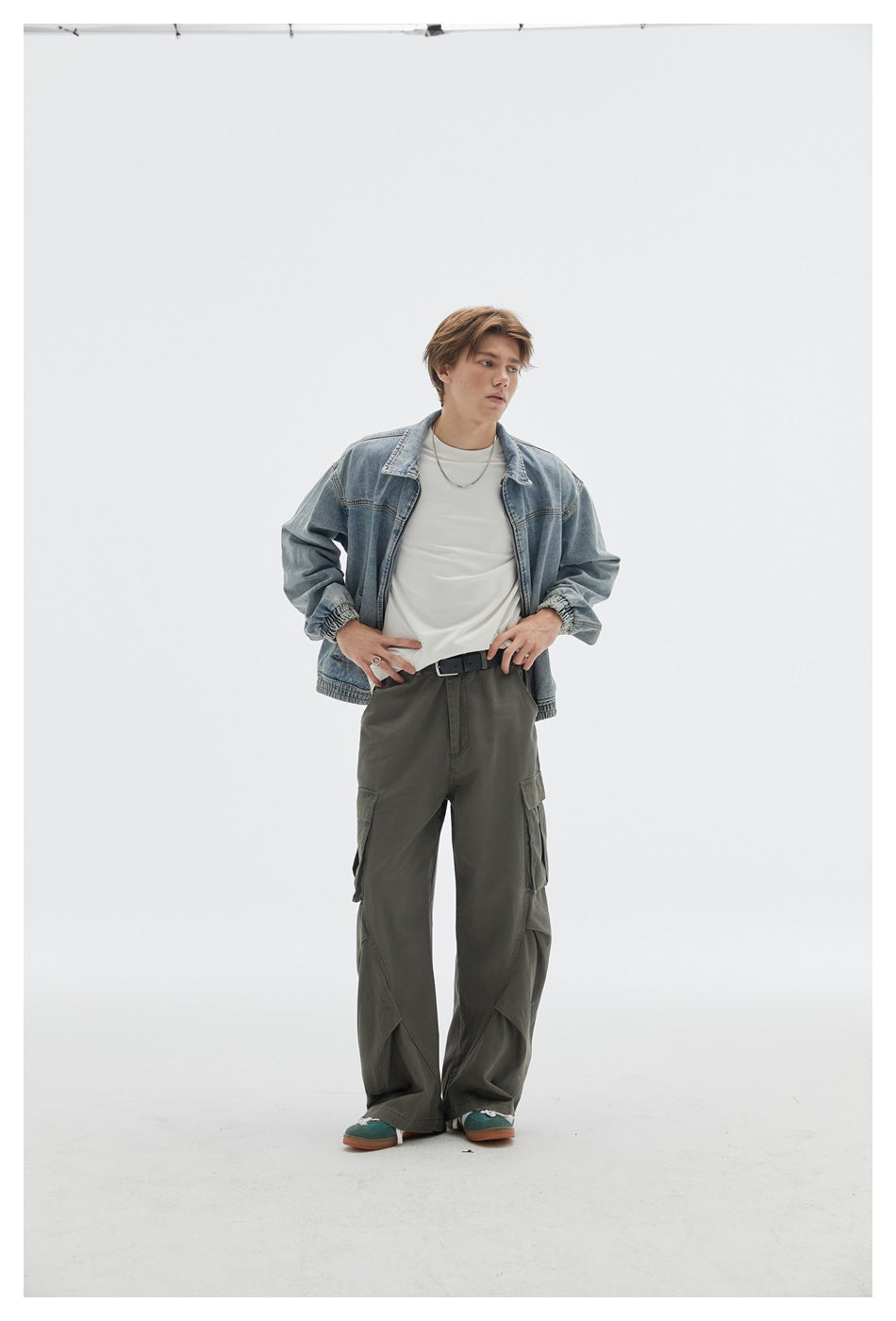 Pleated Cargo Pants
