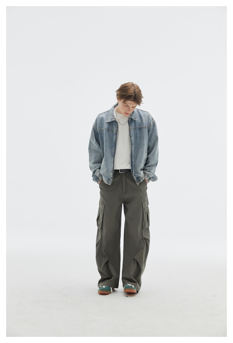 Pleated Cargo Pants