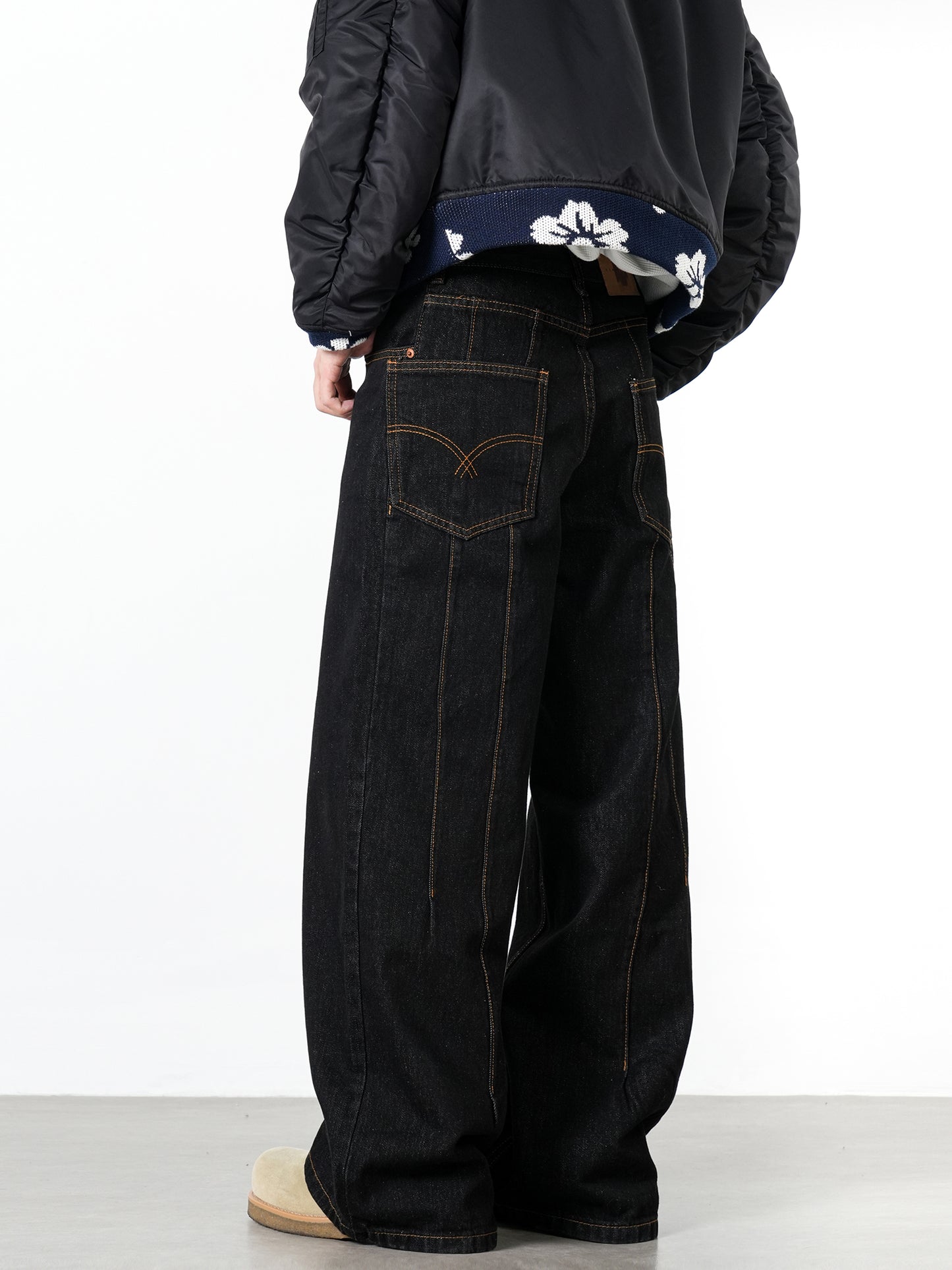 Straight Cut Denim Pants