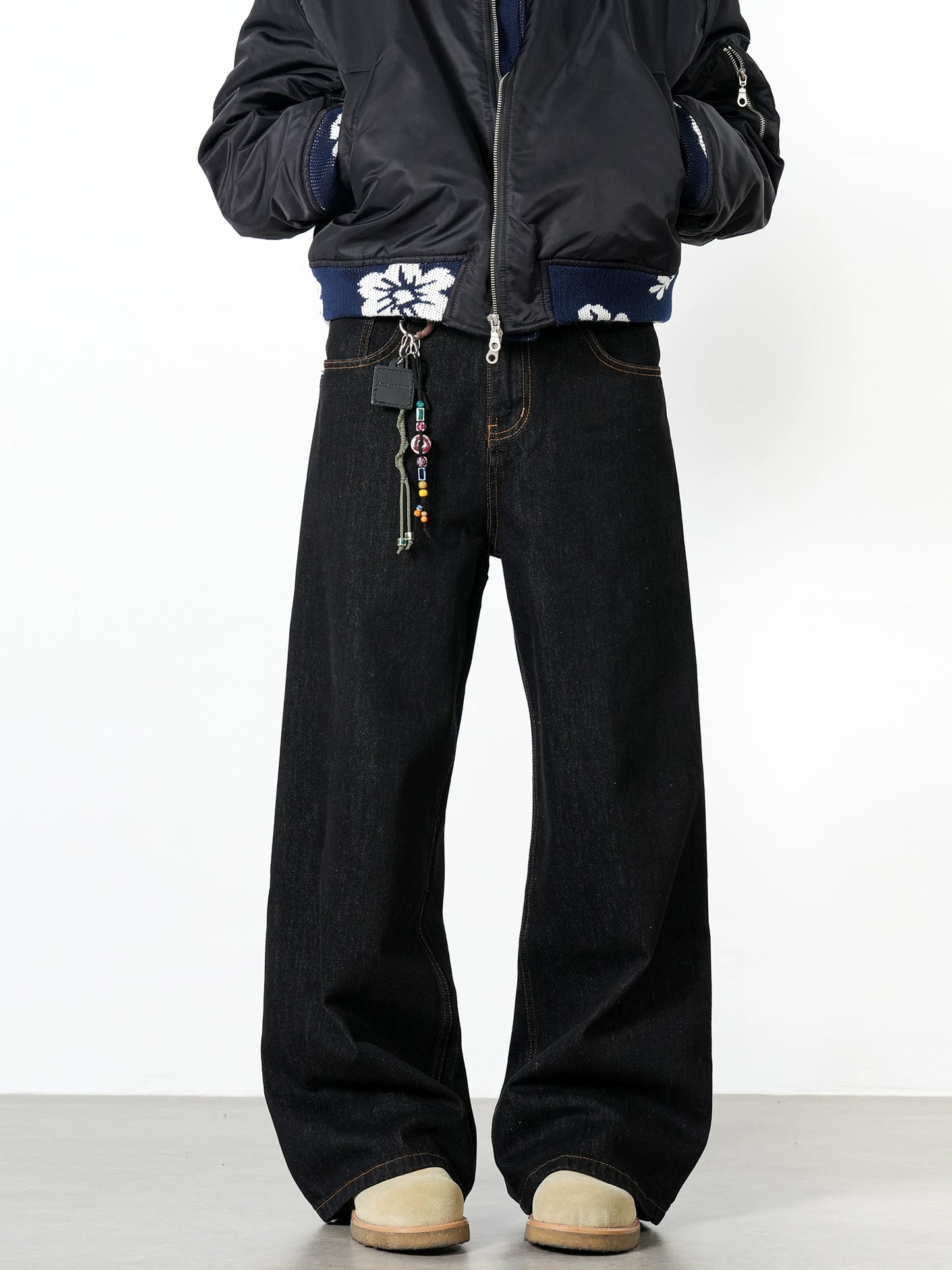 Straight Cut Denim Pants