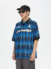 Striped Pattern Retro Jersey