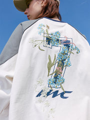 Flower Embroidery Sweatshirt