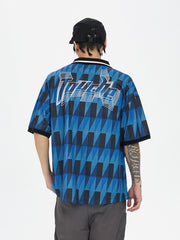 Striped Pattern Retro Jersey