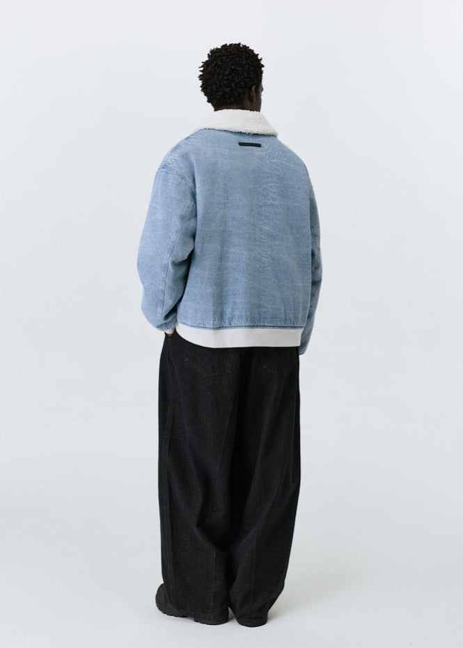 Jeansjacke mit Fleecefutter