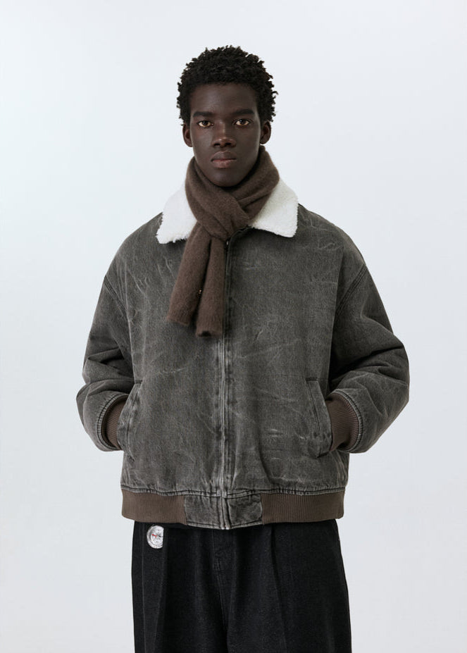 Jeansjacke mit Fleecefutter