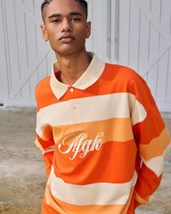 Striped Long Sleeve Polo Shirt