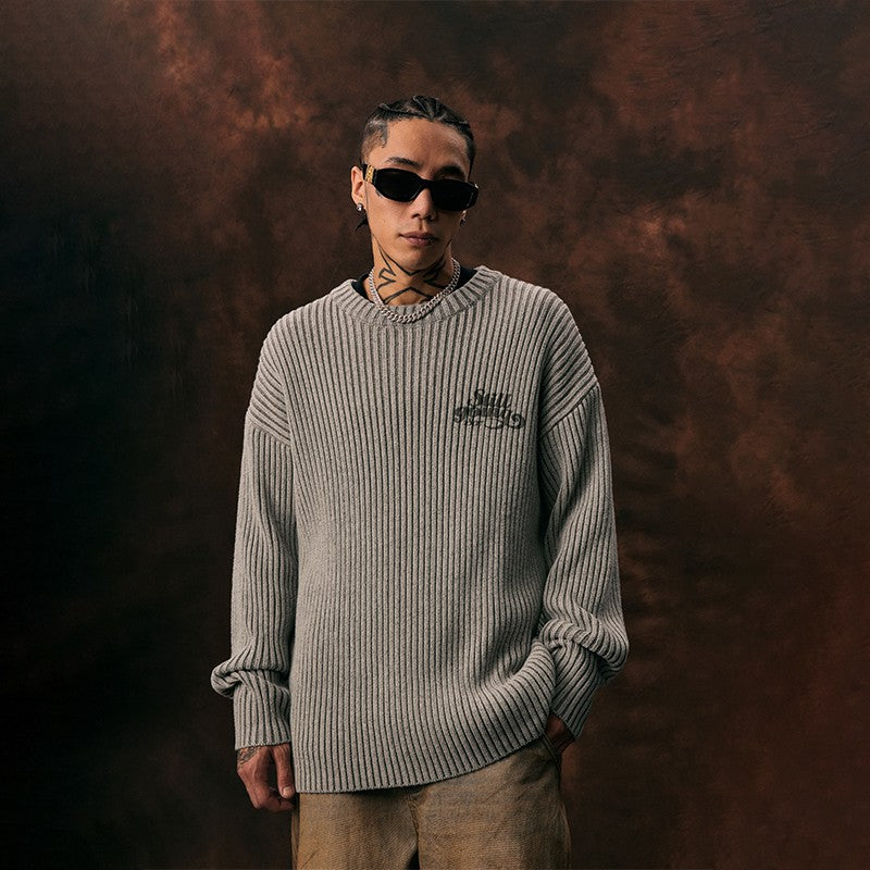 Klassische Rippstrickpullover