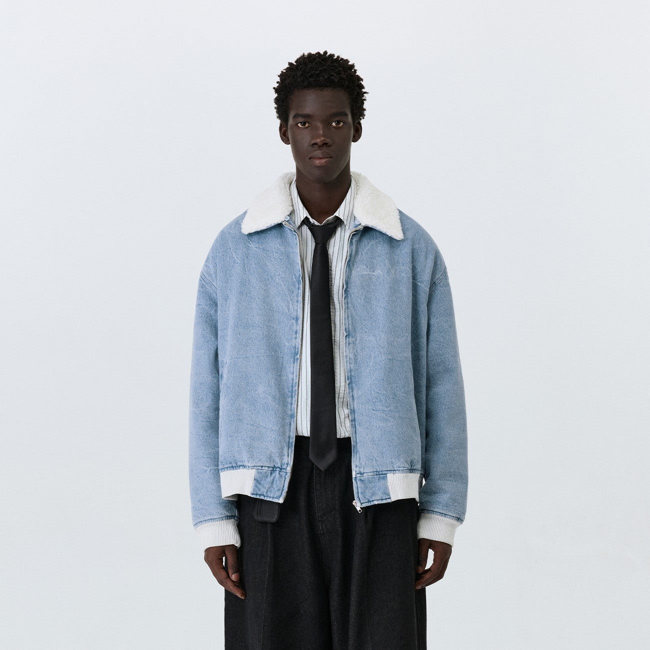Jeansjacke mit Fleecefutter