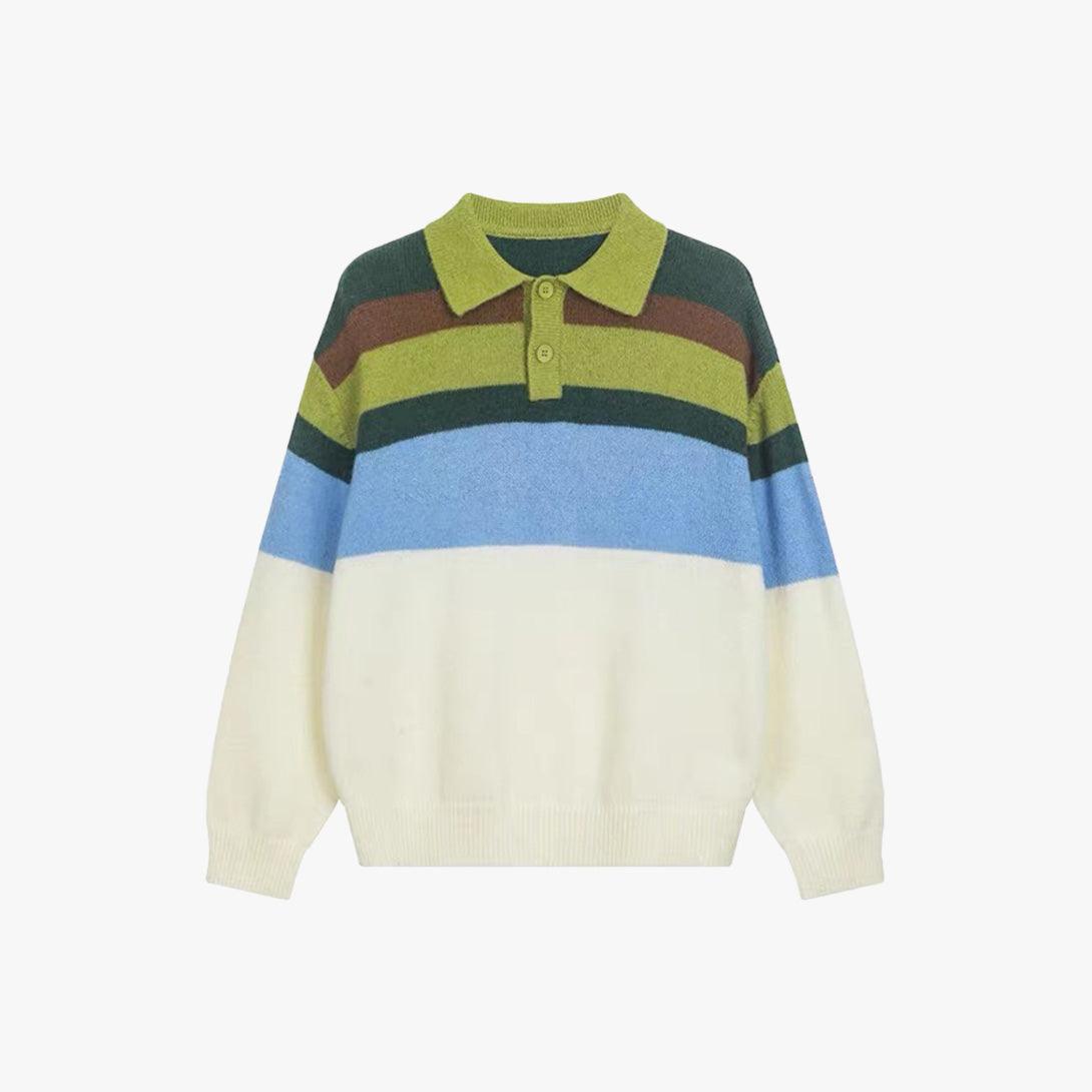 Contrast Striped Sweatshirt - VONVATCH