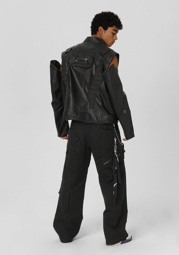 Detachable Leather Jacket - VONVATCH