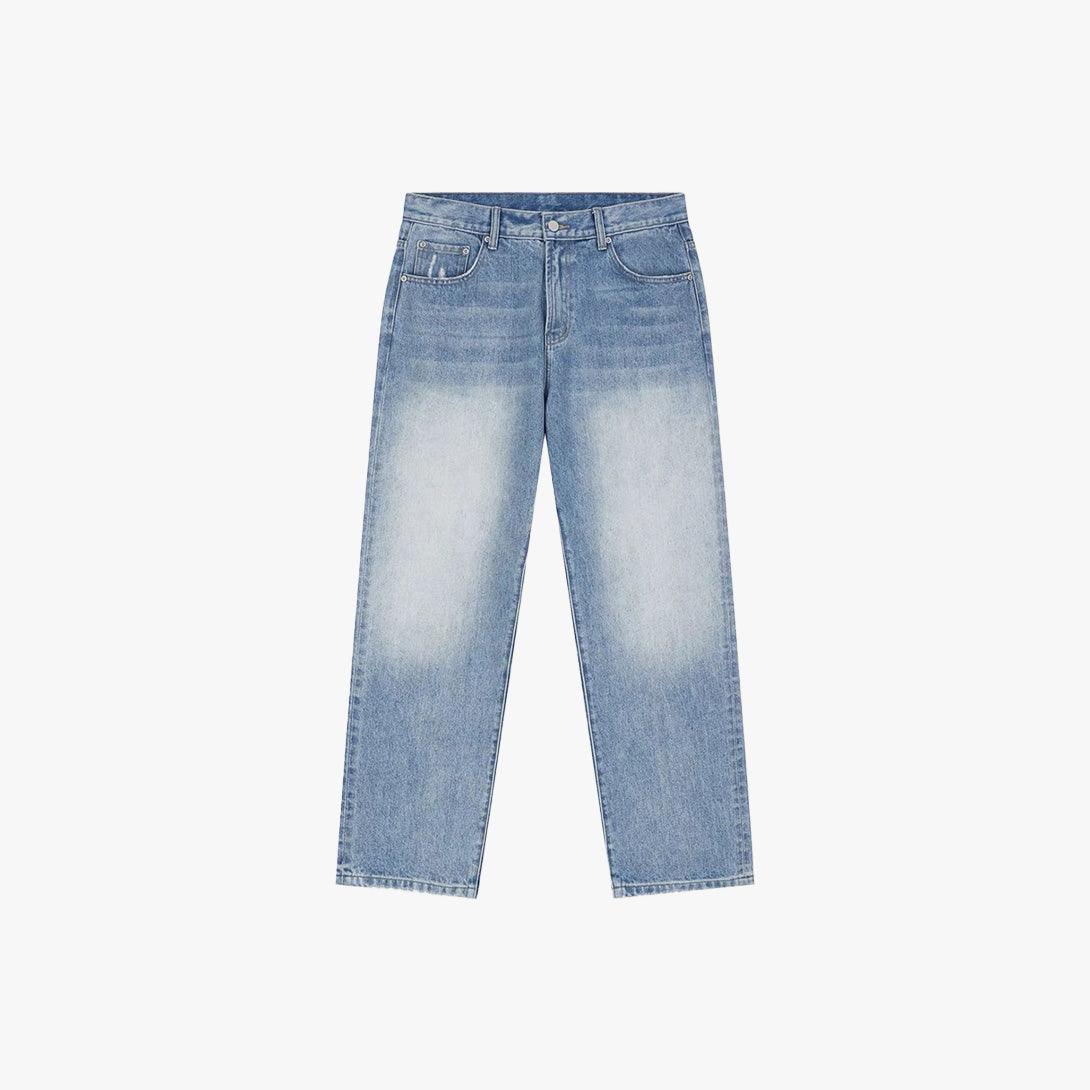 Distressed Cotton Straight Jeans - VONVATCH