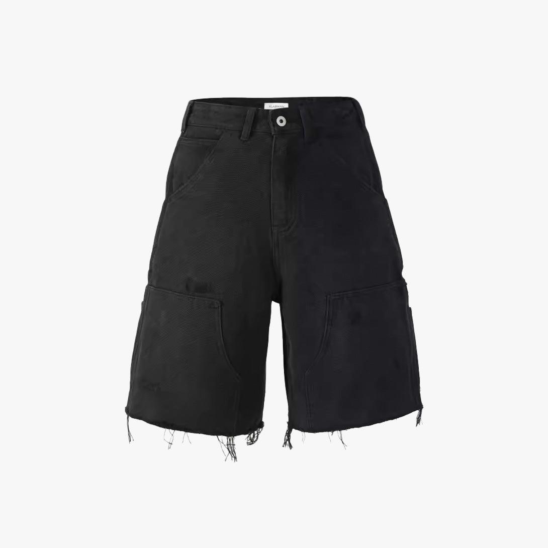 Double Knee Heavy Washed Shorts - VONVATCH