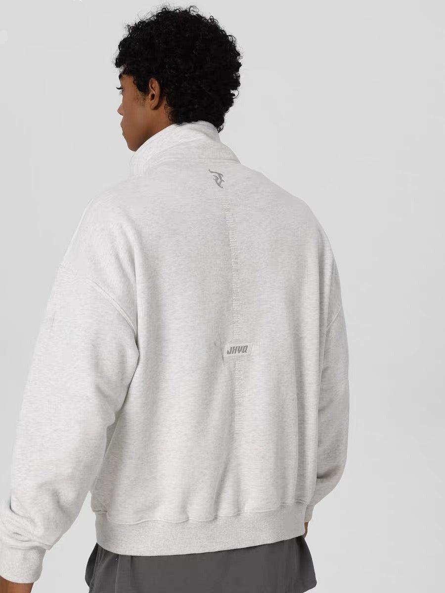 Embroidered Half Zip Sweatshirt - VONVATCH