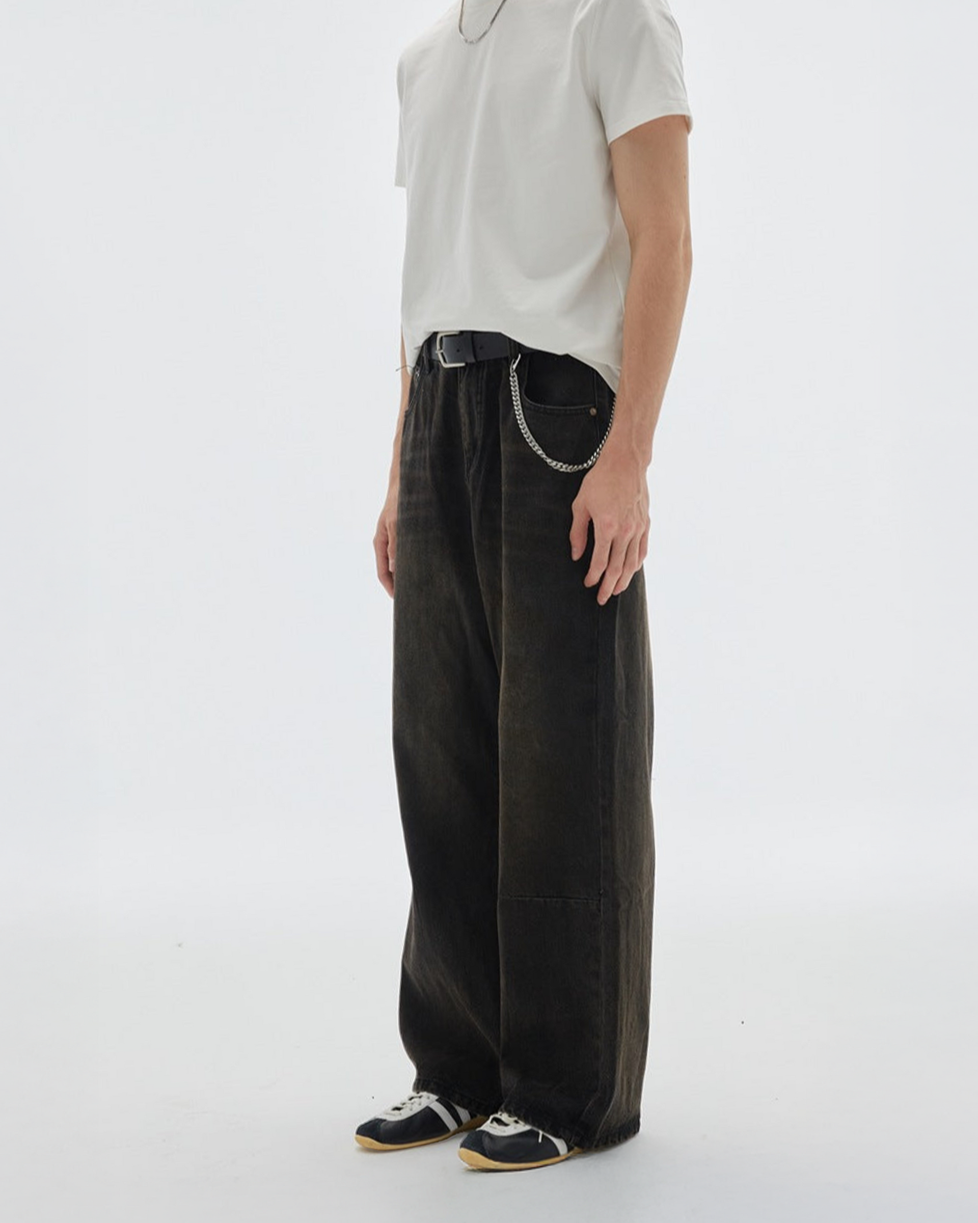 Black Faded Pants
