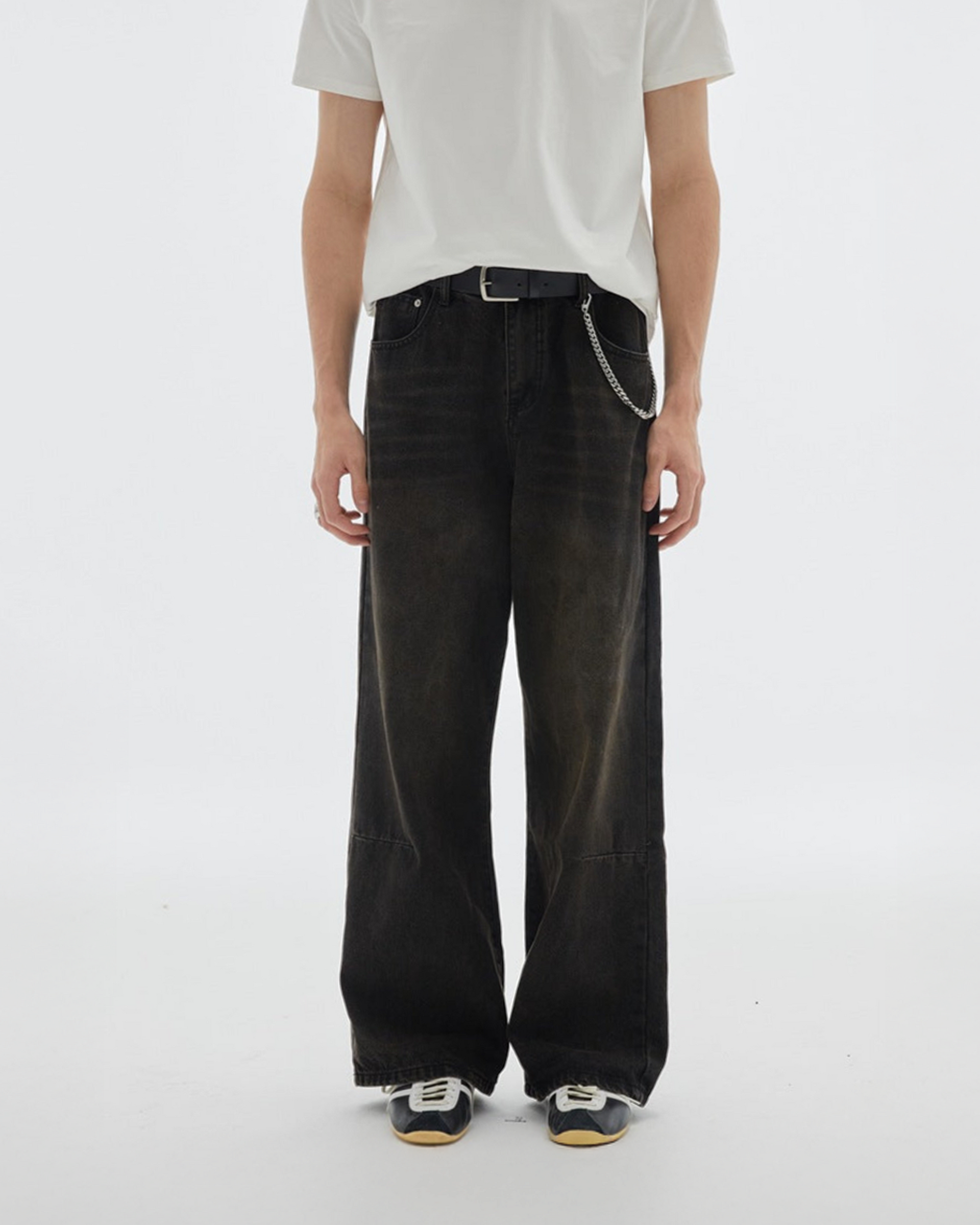 Black Faded Pants