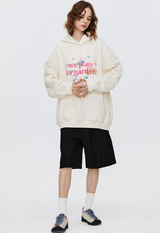 Fuzzy Embroidered Hoodie - VONVATCH