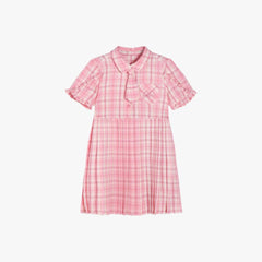 Plaid Lace Collar Dress - VONVATCH