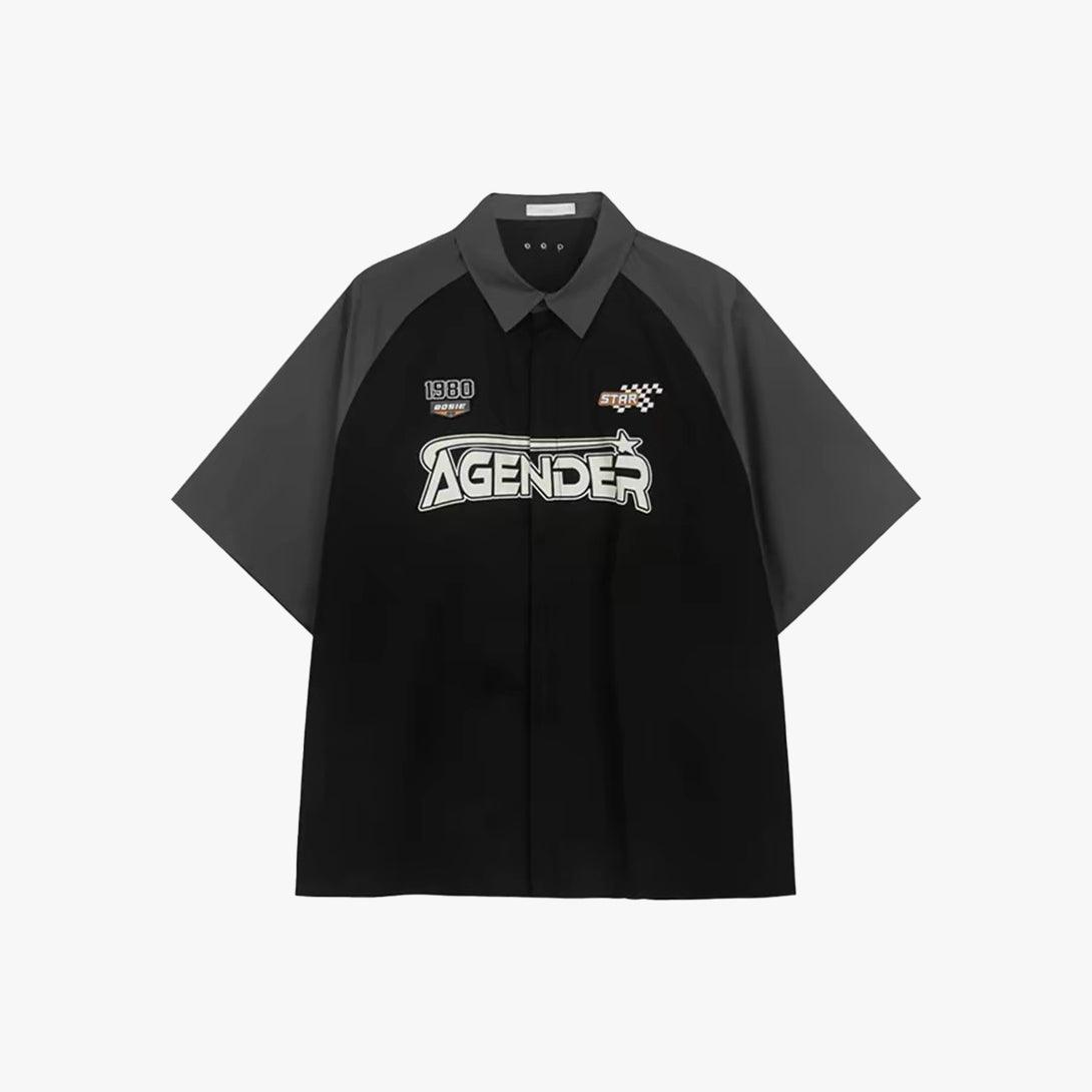 Retro Splicing Lapel Shirt - VONVATCH