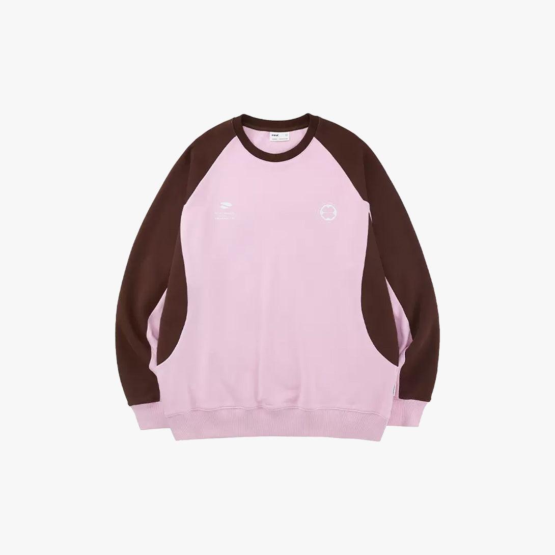 Retro Splicing Round Neck Sweatshirt - VONVATCH