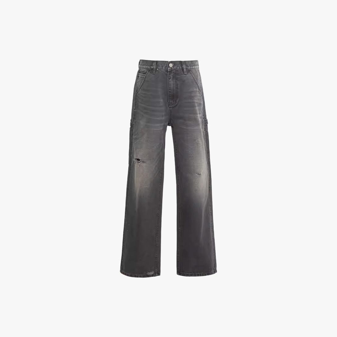 Single Knee Work Washed Pants - VONVATCH