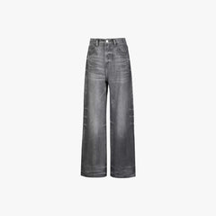 Waxed Distressed Loose Jeans - VONVATCH